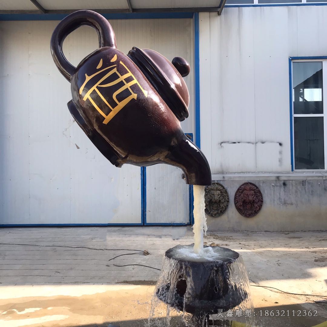 茶壶人物铜雕 (17)