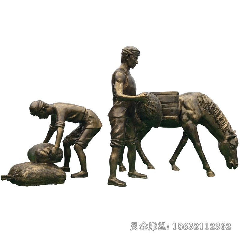 茶马古道公园人物铜雕
