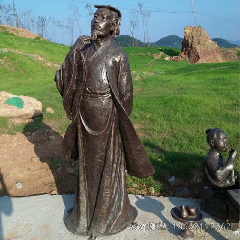 街边文化小品人物铜雕