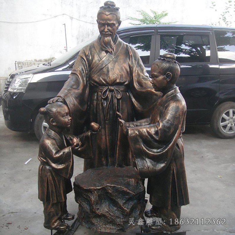 孔融让梨古代人物铜雕