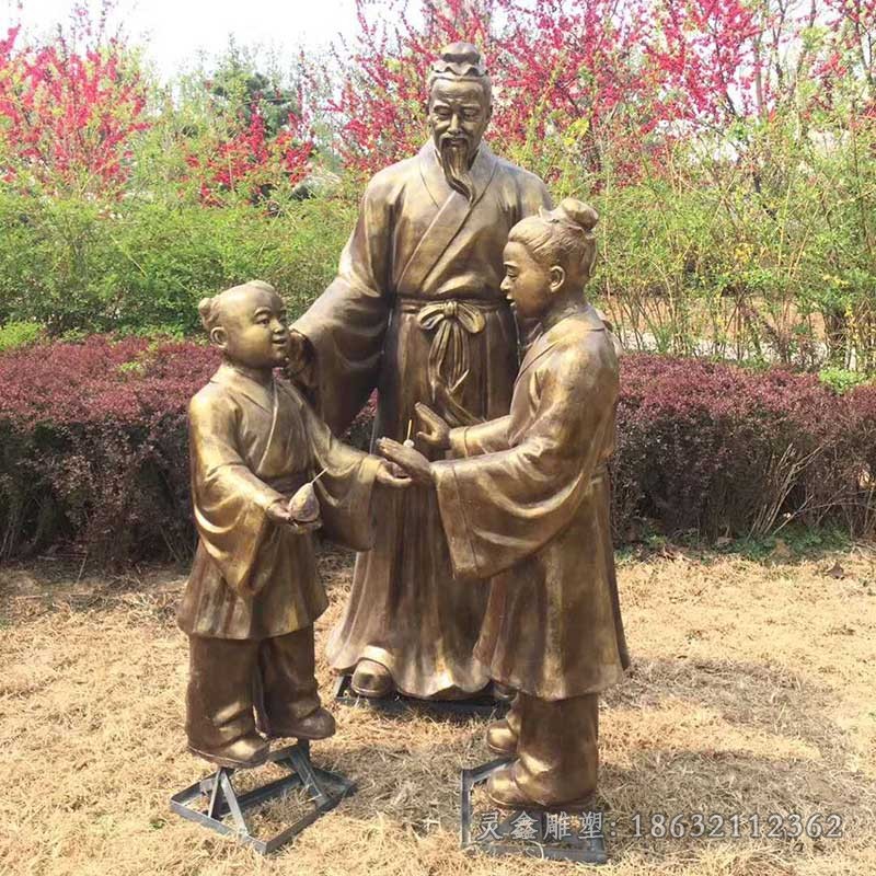 孔融让梨古代人物铜雕