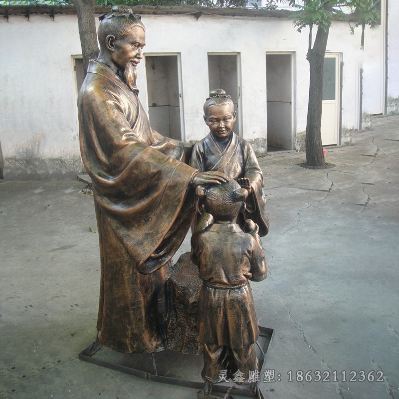孔融让梨人物景观铜雕
