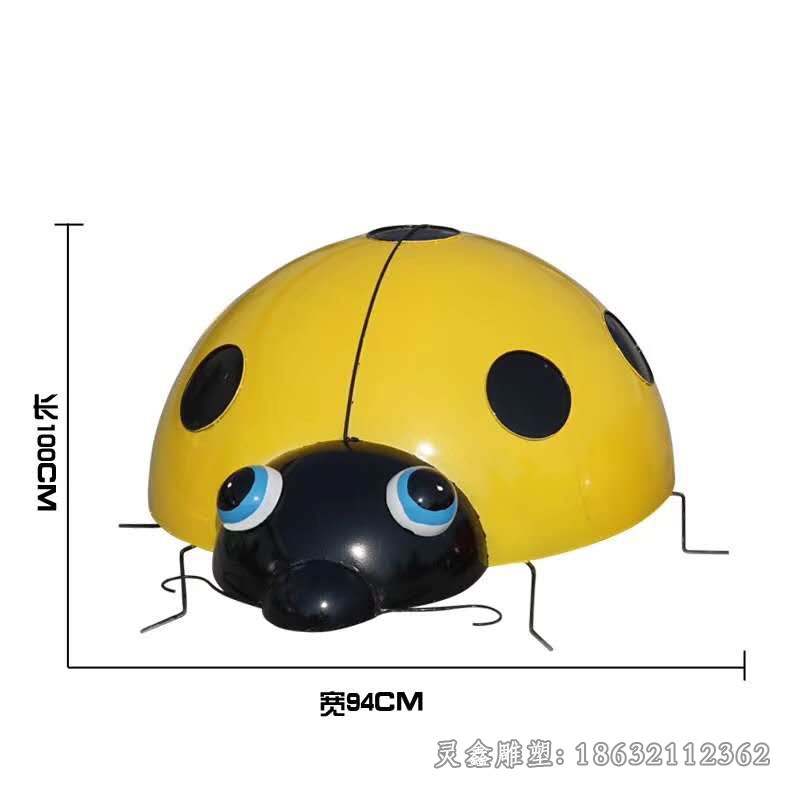 彩绘七星瓢虫景观不锈钢雕塑