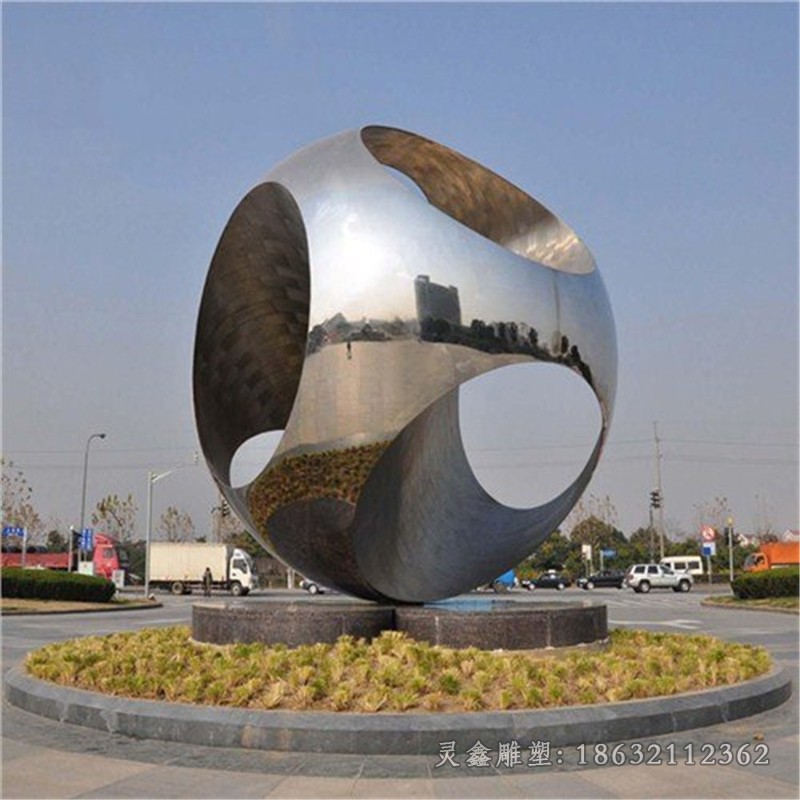 不锈钢镜面景观标志雕塑