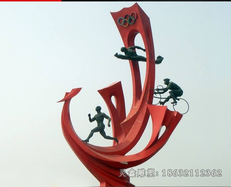 彩绘海浪景观不锈钢雕塑