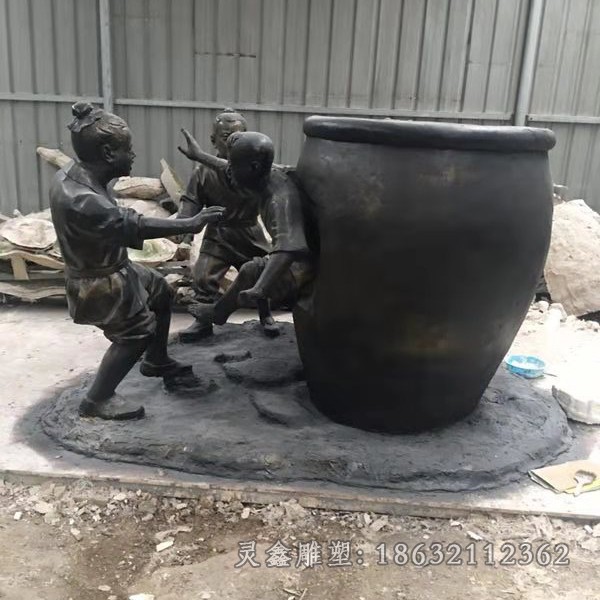 司马光砸缸历史人物铜雕