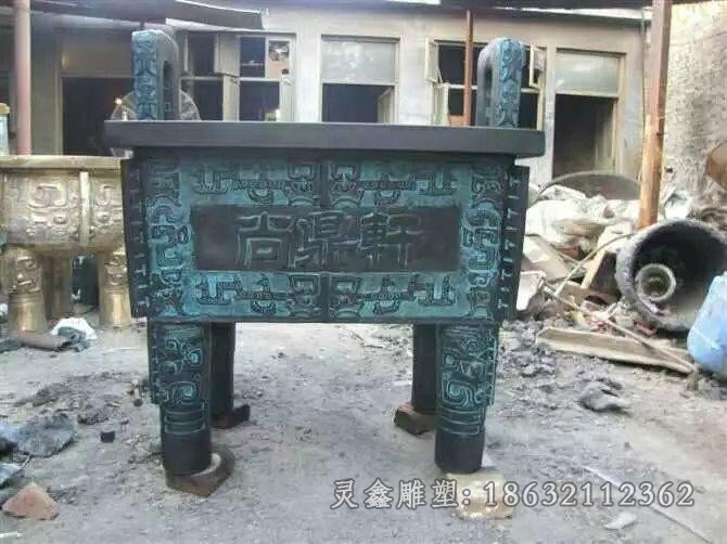 青铜方鼎园林景观铜雕