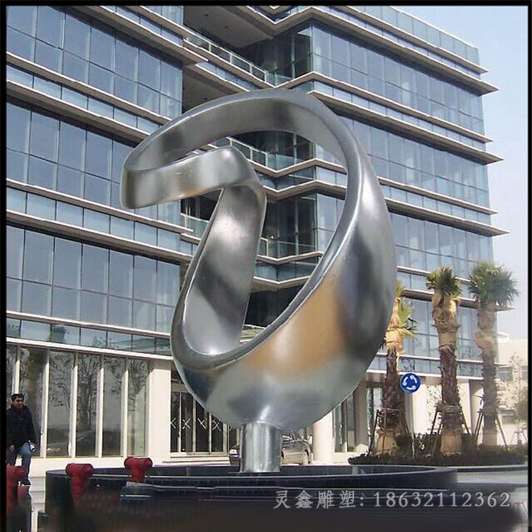 镜面标志不锈抽象雕塑