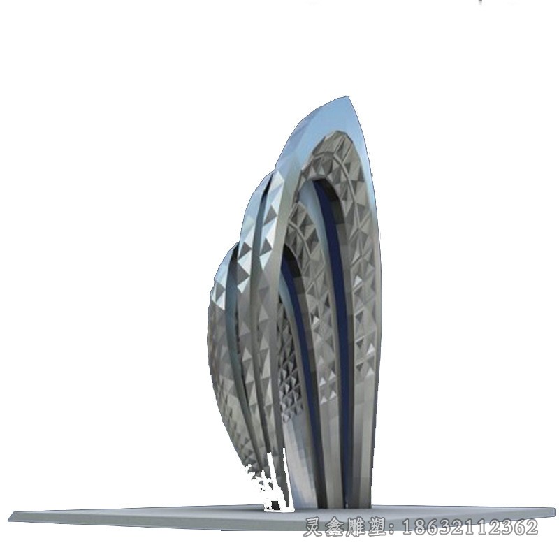 不锈钢镜面标志景区雕塑