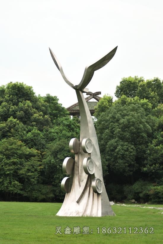 不锈钢镜面标志商场雕塑