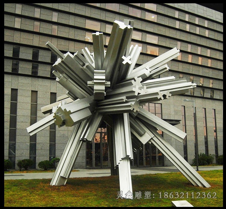 抽象标志不锈钢镜面雕塑