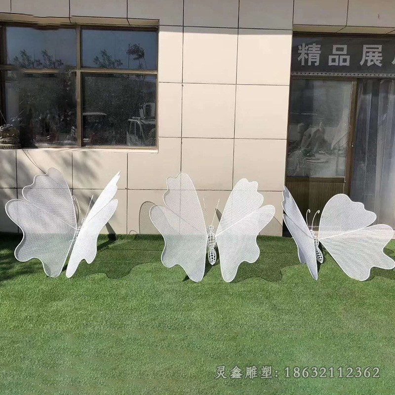 镂空蝴蝶抽象不锈钢雕塑