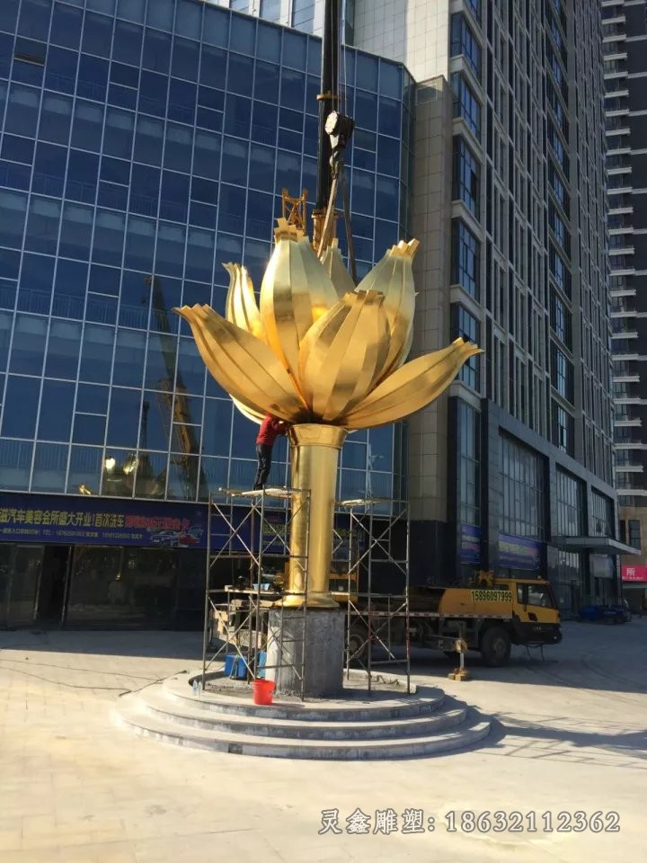 紫荆花抽象标志铜雕