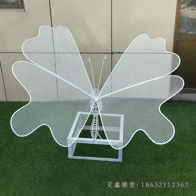 白色蝴蝶动物不锈钢雕塑