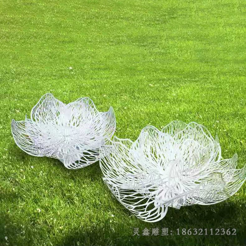 镂空花朵广场不锈钢雕塑