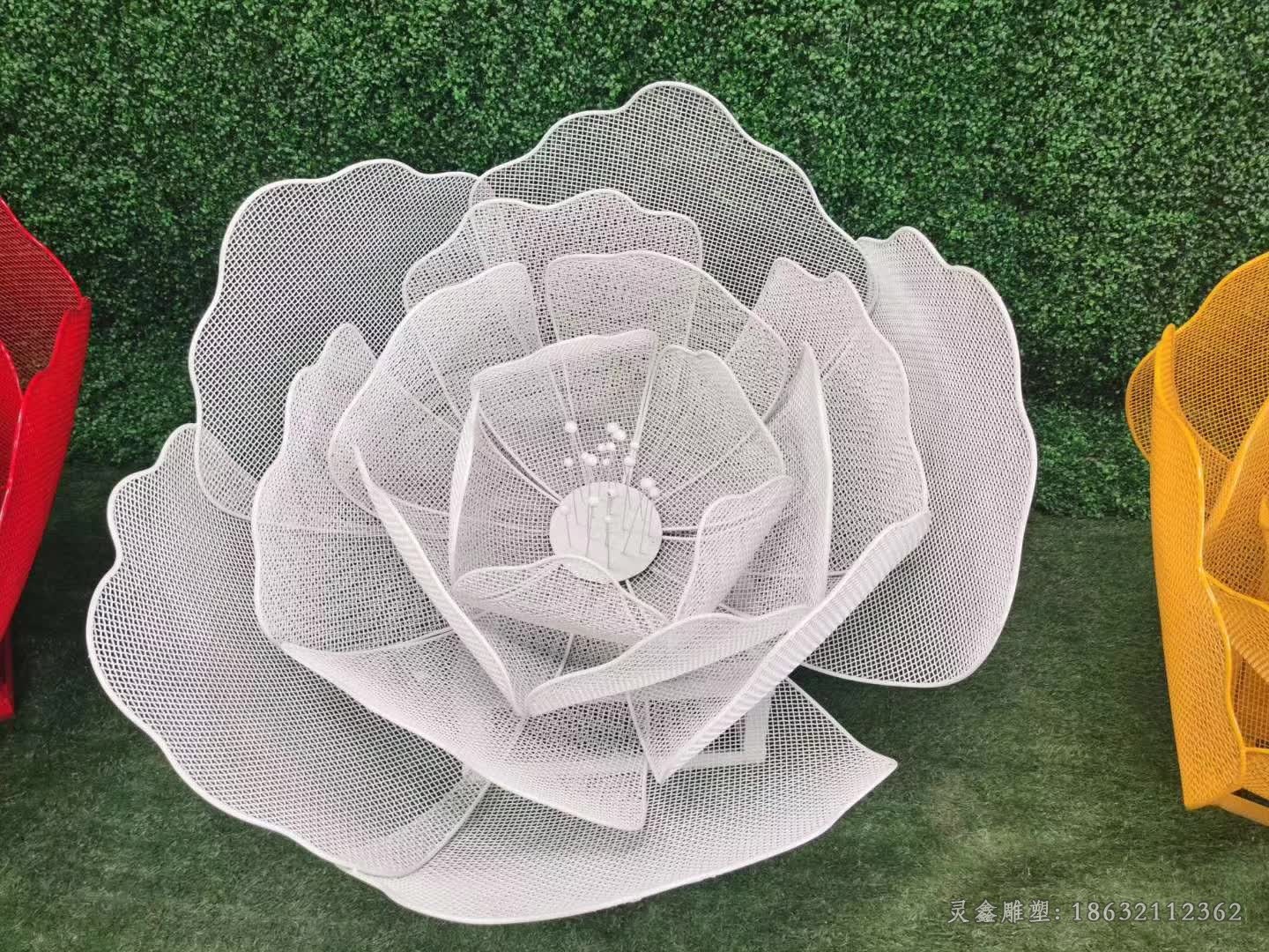 镂空花朵户外不锈钢雕塑