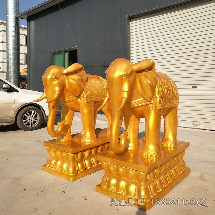 金色大象城市景观铜雕