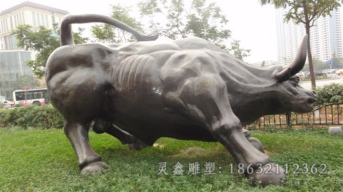 动物华尔街牛景观铜雕