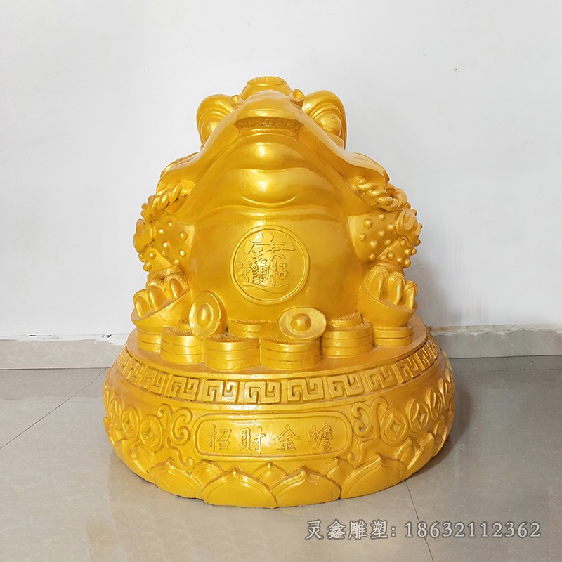 金色金蟾动物铜雕