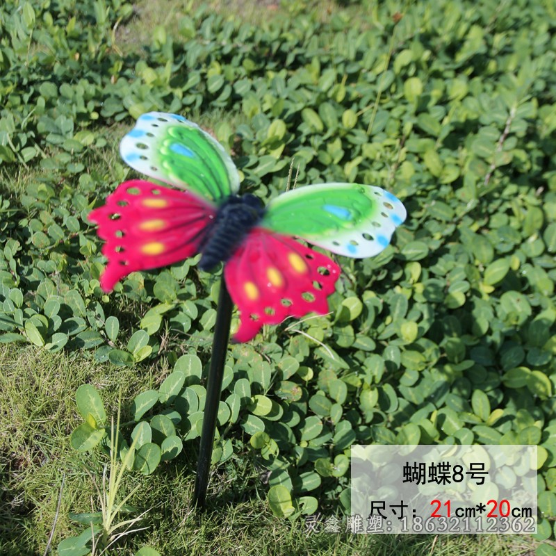 彩绘蝴蝶别墅景观雕塑