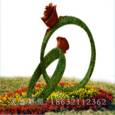 玫瑰花戒指不锈钢抽象雕塑