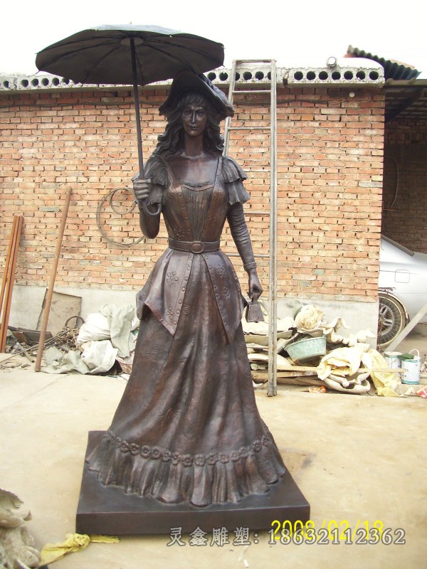 西方美女景观标志铜雕
