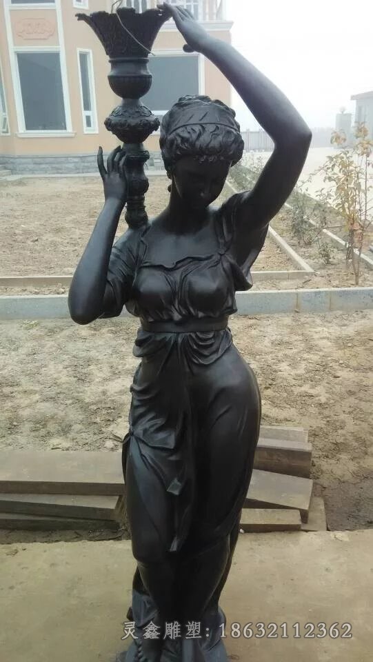 西方美女抽象标志铜雕