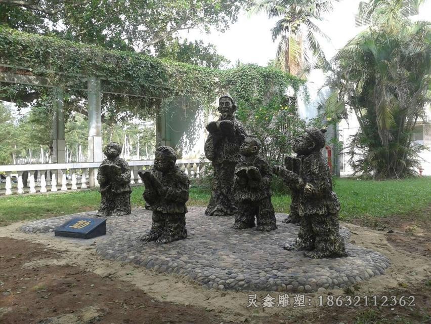 抽象人物广场景观铜雕