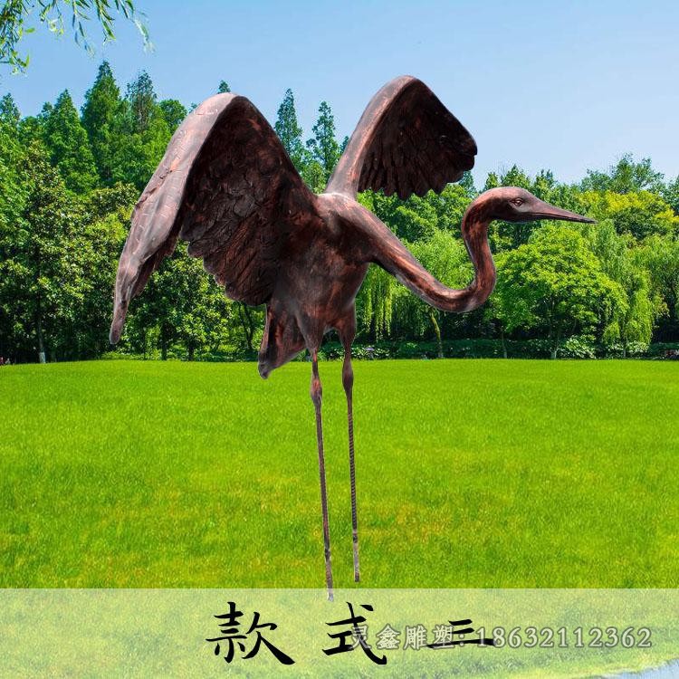 展翅仙鹤广场景观铜雕