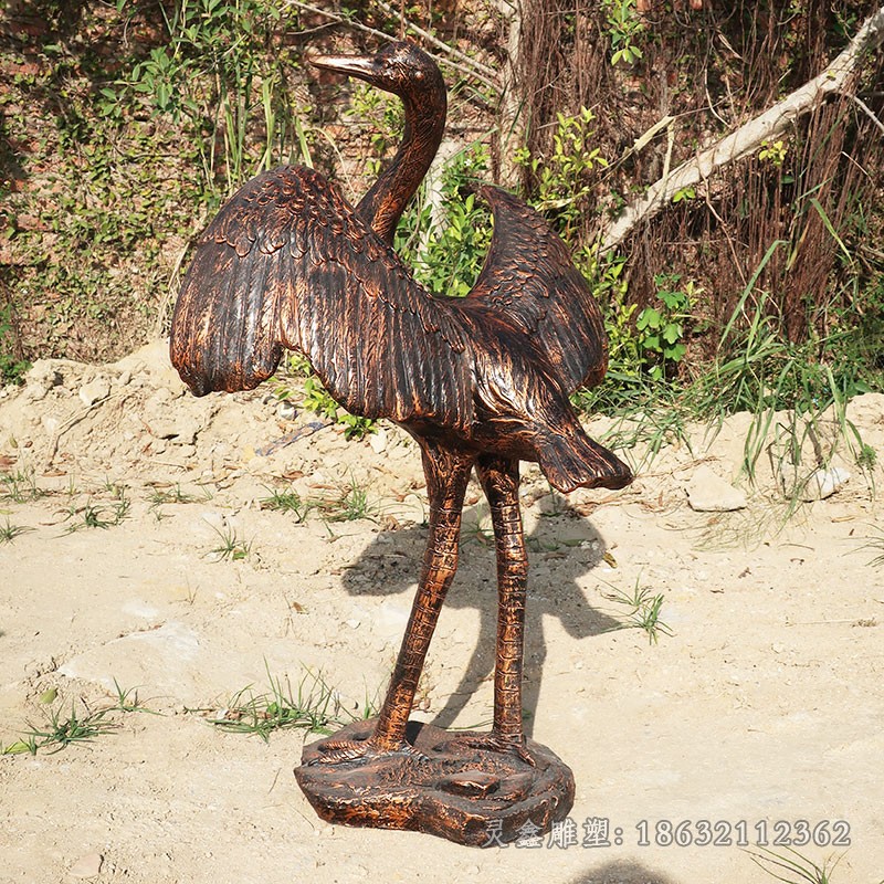 展翅仙鹤校园景观雕塑