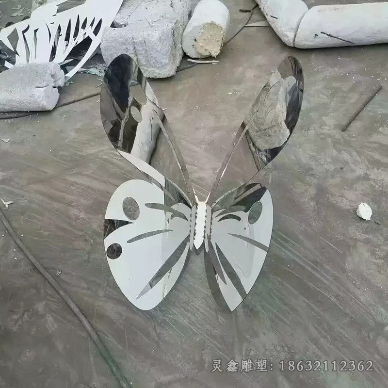 不锈钢镜面蝴蝶广场雕塑