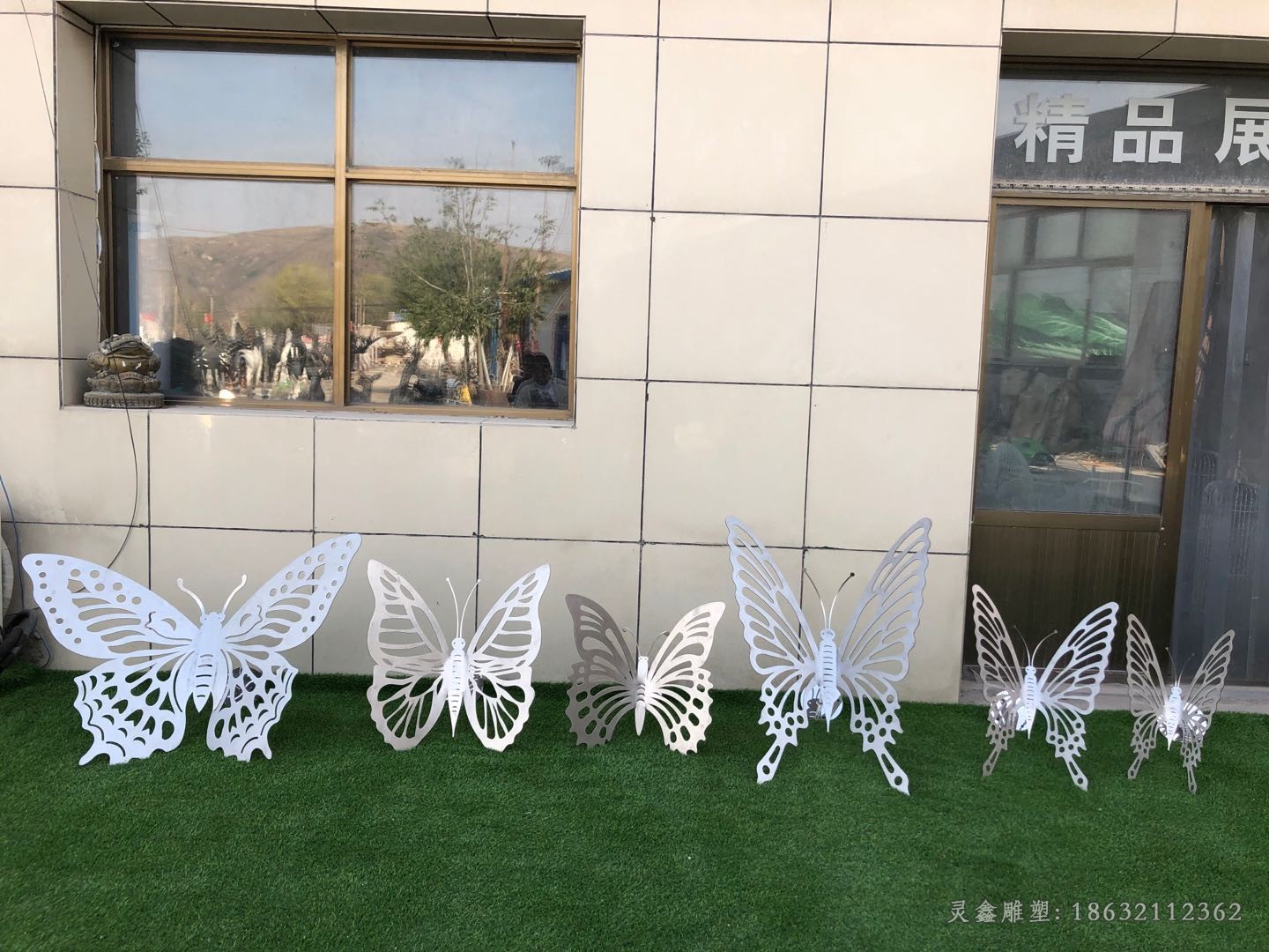不锈钢镜面蝴蝶公园雕塑