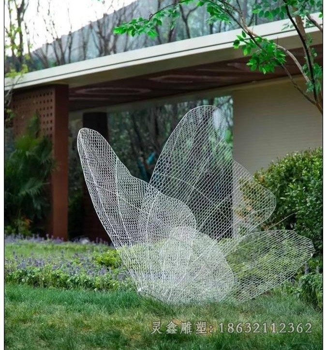 镂空蝴蝶不锈钢广场雕塑