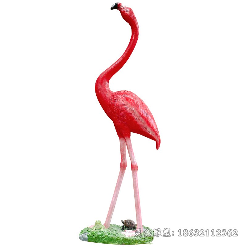 不锈钢彩绘火烈鸟商场雕塑