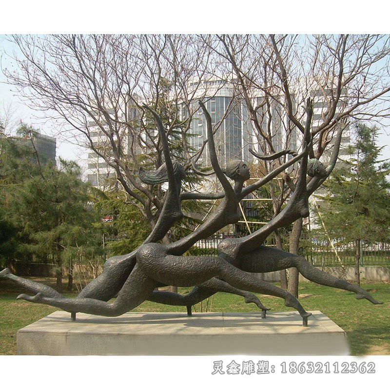 抽象人物商场景观铜雕