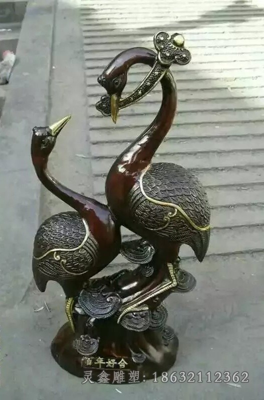 抽象天鹅景观动物铜雕