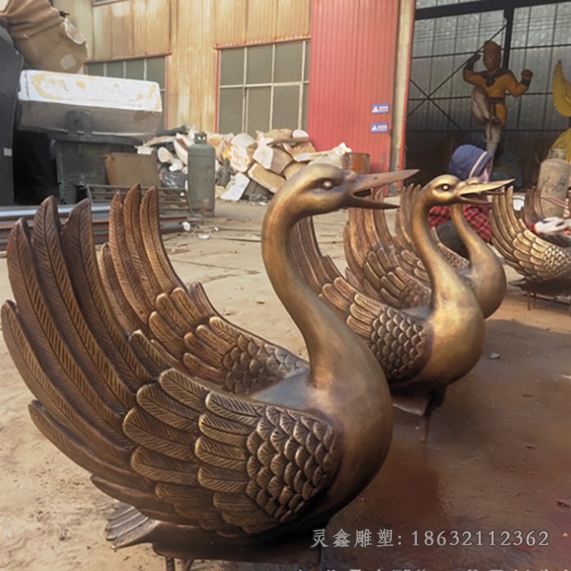 动物天鹅广场景观铜雕