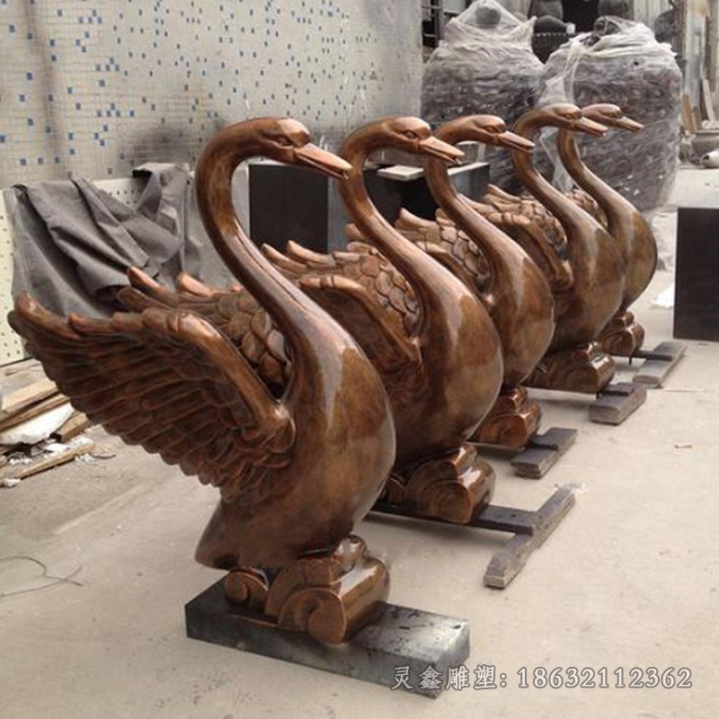 动物天鹅校园景观铜雕