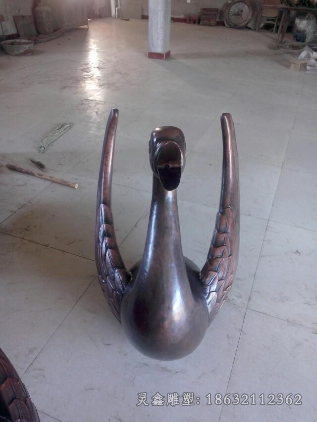 动物天鹅景区景观铜雕