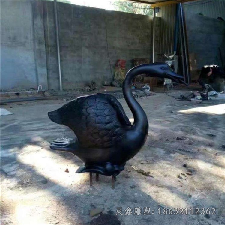 动物天鹅抽象标志铜雕