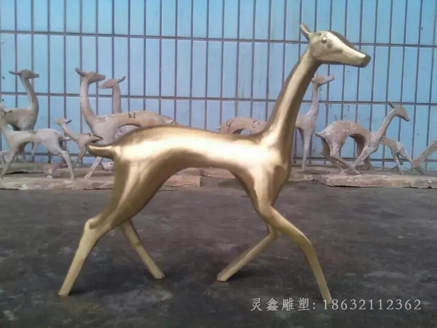 抽象小鹿城市景观铜雕