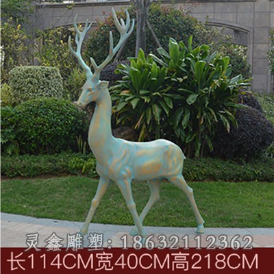 青铜小鹿户外景观铜雕