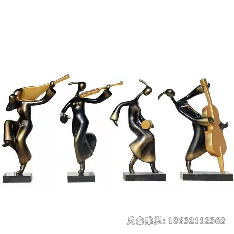 抽象音乐人物景观铜雕