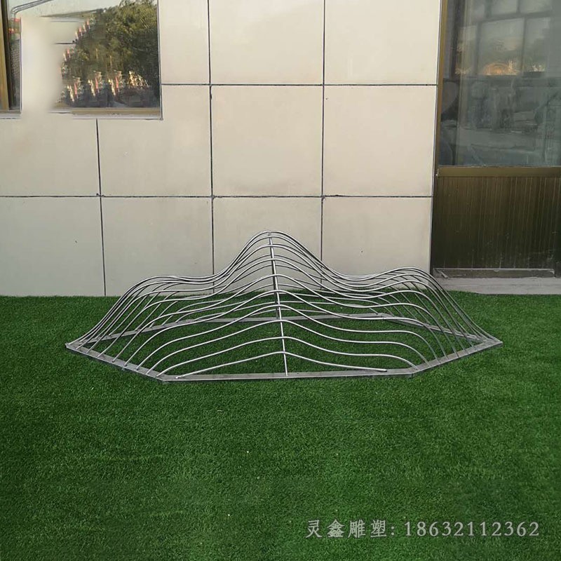 不锈钢镂空假山城市雕塑
