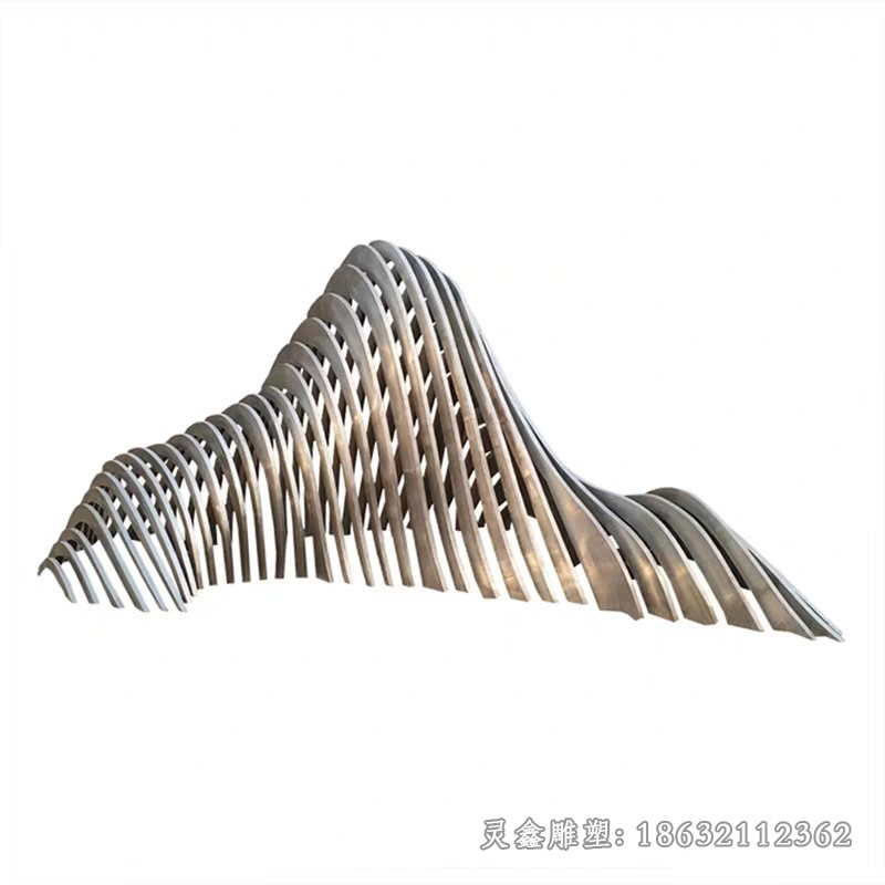 不锈钢镂空假山户外雕塑
