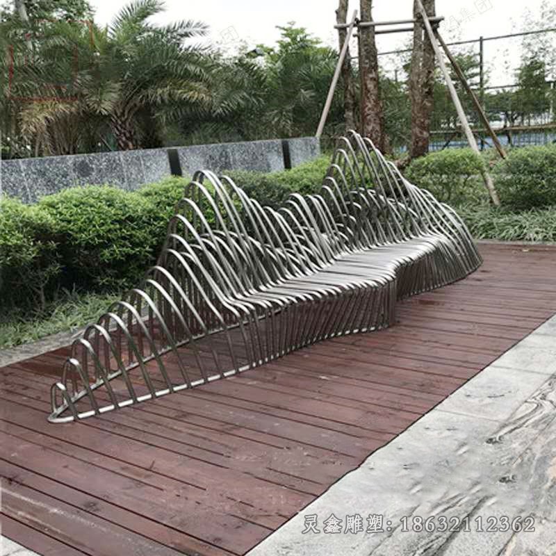 不锈钢镂空假山庭院雕塑