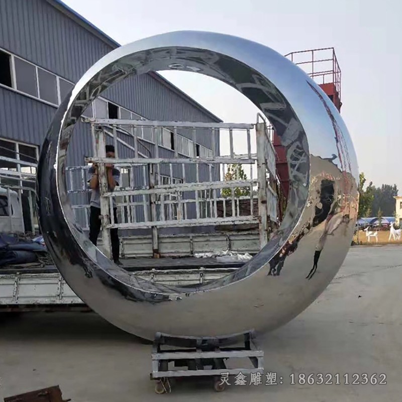 镜面球抽象不锈钢雕塑