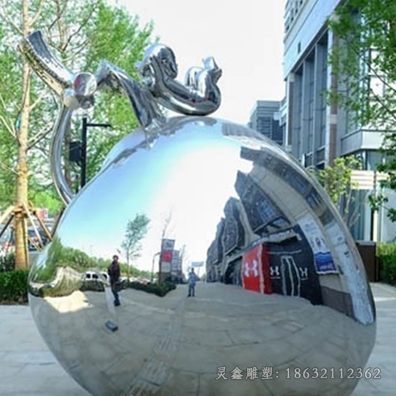 镜面球不锈钢标志雕塑