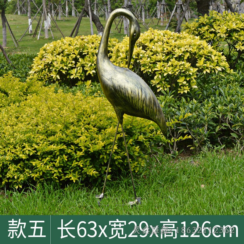 抽象仙鹤城市景观铜雕