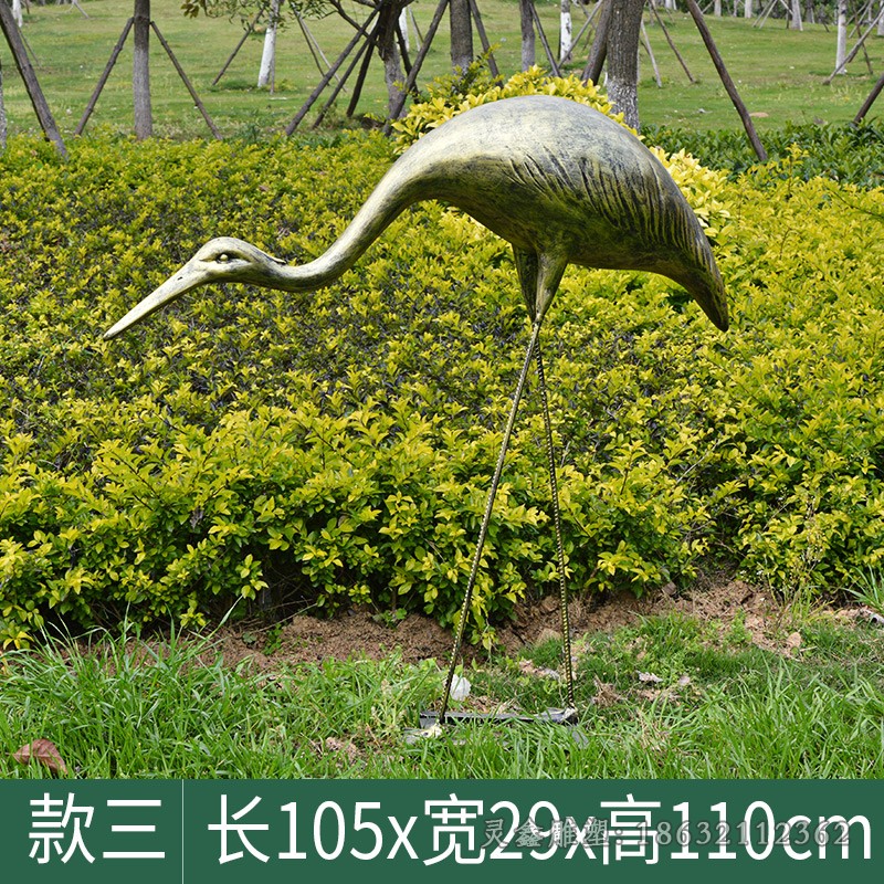 抽象仙鹤广场景观铜雕